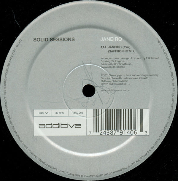 Solid Sessions : Janeiro (12")