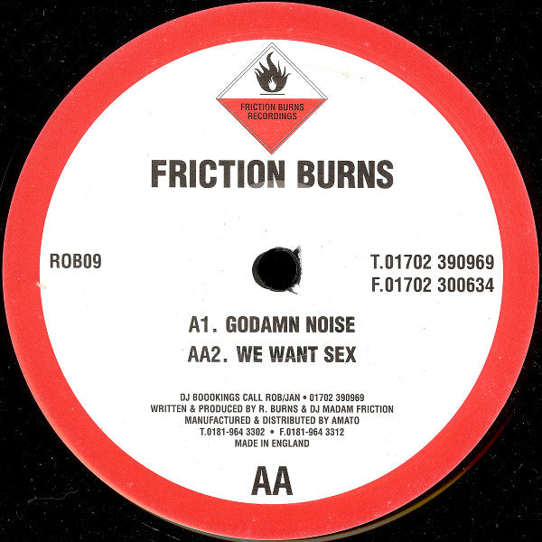 Friction Burns : Godamn Noise / We Want Sex (12")