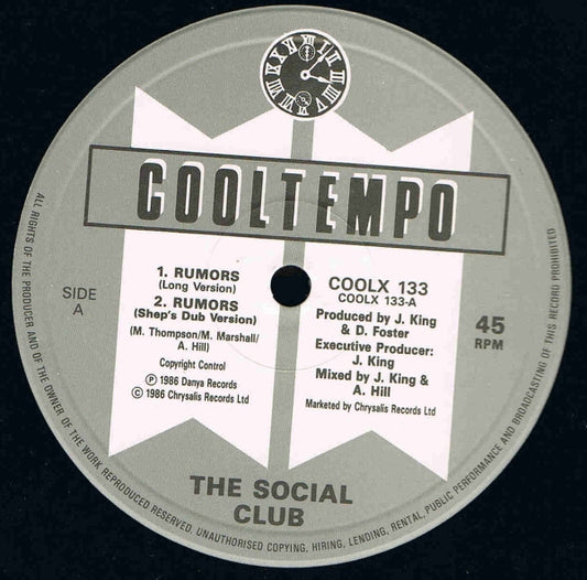 The Social Club* : Rumors (12", Single)