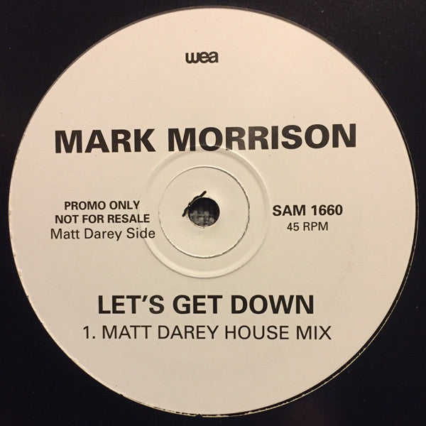 Mark Morrison : Let's Get Down (12", Promo)