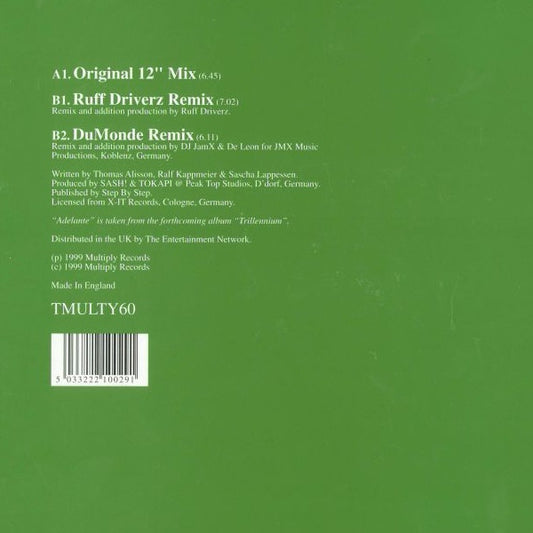 Sash! : Adelante (12")