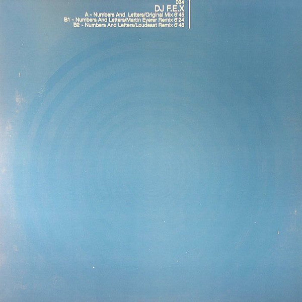 DJ F.E.X : Numbers And Letters (12")