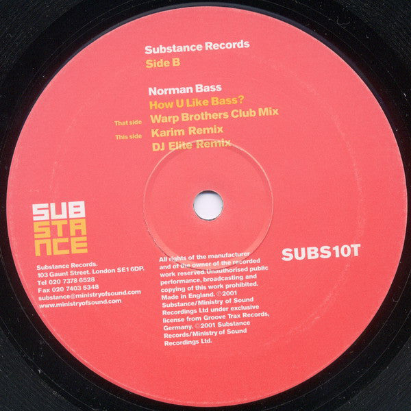 Norman Bass : How U Like Bass? (12")
