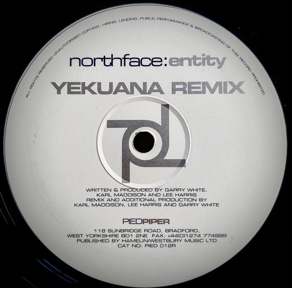 Northface : Entity (Yekuana Remix) (12", S/Sided)