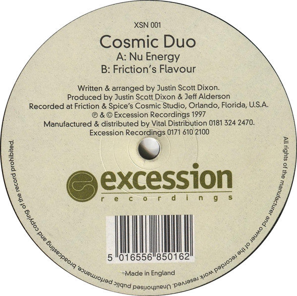 Cosmic Duo : Nu Energy (12")