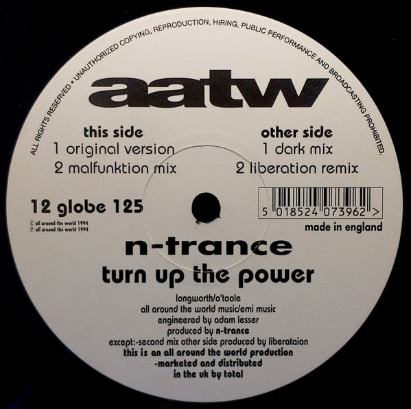 N-Trance : Turn Up The Power (12")