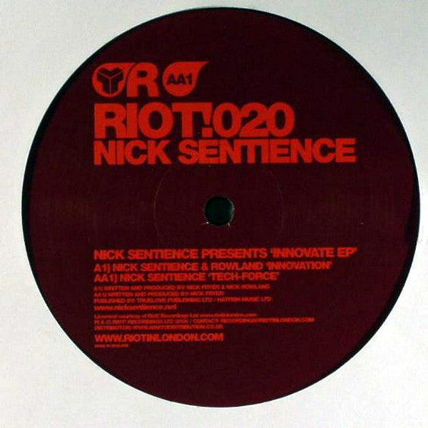 Nick Sentience : Nick Sentience Presents Innovate EP (12", EP)