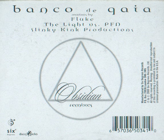 Banco De Gaia : Obsidian Remixes (12")