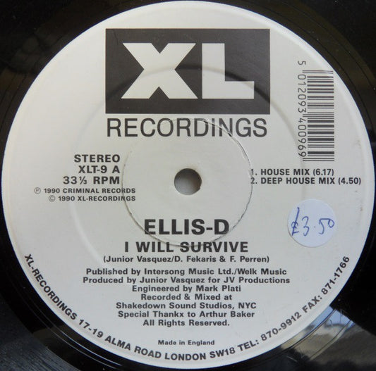 Ellis-D : I Will Survive (12")