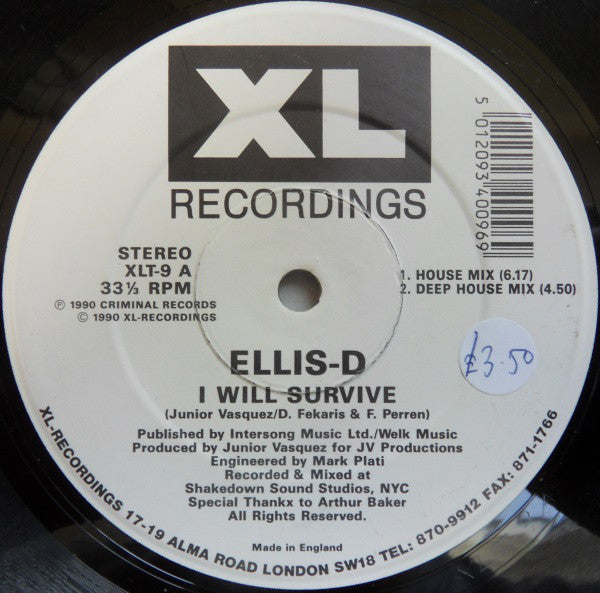 Ellis-D : I Will Survive (12")