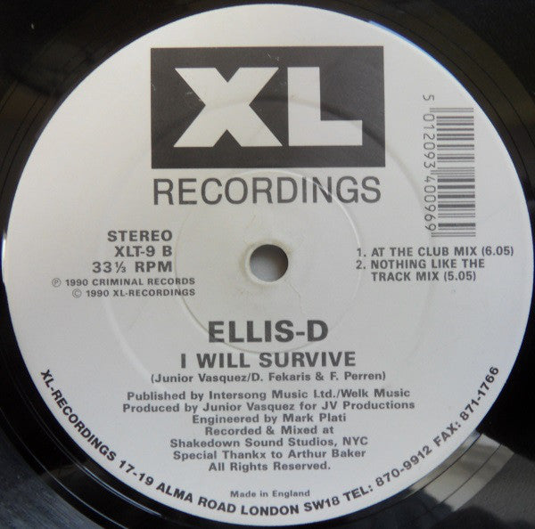 Ellis-D : I Will Survive (12")