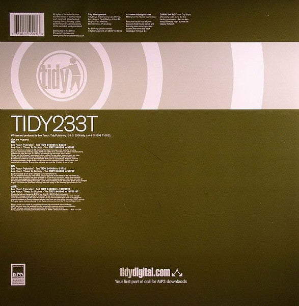 Lee Pasch : Hybridize / Threat To Society (12")