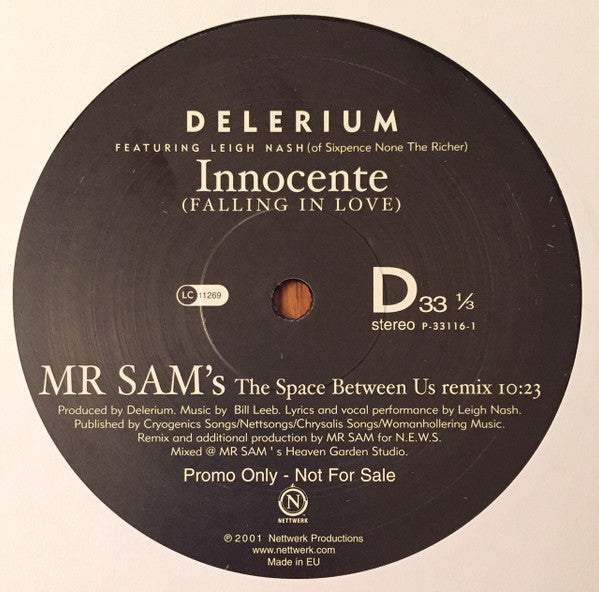 Delerium : Innocente (Falling In Love) (2x12", Promo)