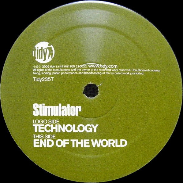 Stimulator : Technology / End Of The World (12")