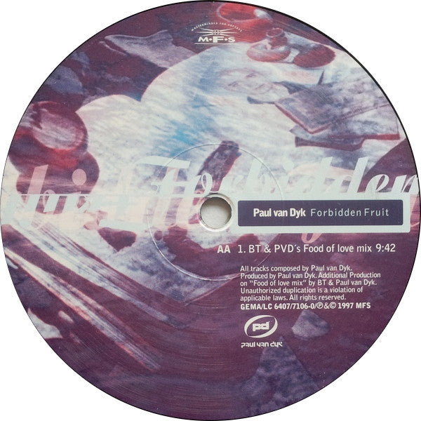 Paul van Dyk : Forbidden Fruit (12", Single)