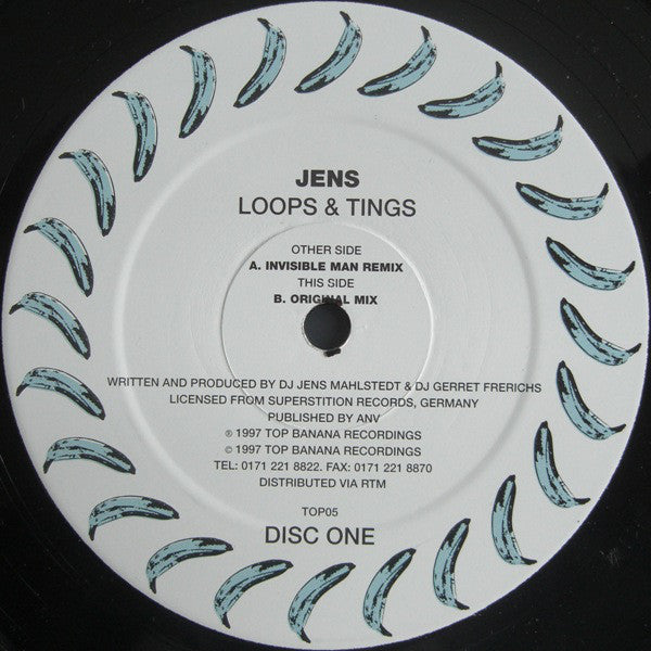 Jens : Loops & Tings (12", Single, Dis)