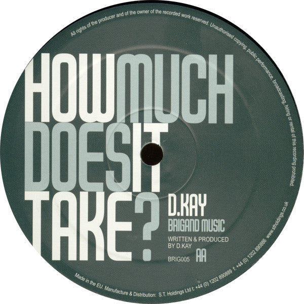 D. Kay & DJ Lee* / D. Kay : Desire / How Much Does It Take? (12")