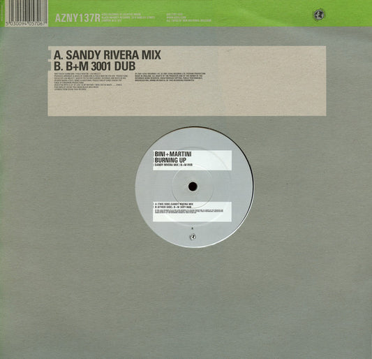 Bini + Martini* : Burning Up (12")