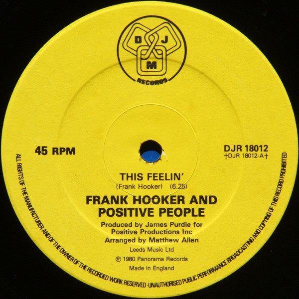 Frank Hooker And Positive People* : This Feelin' (12", Single)