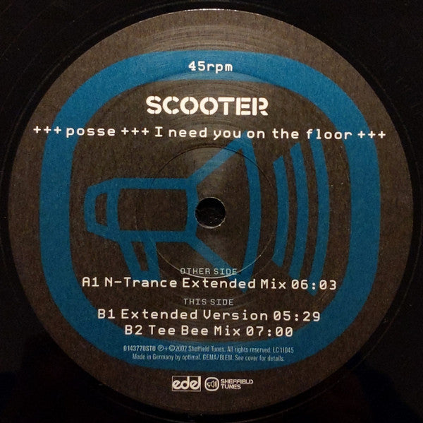 Scooter : Posse (I Need You On The Floor) (12")