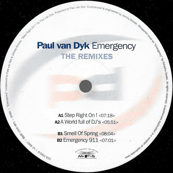 Paul van Dyk : Emergency (The Remixes) (12")
