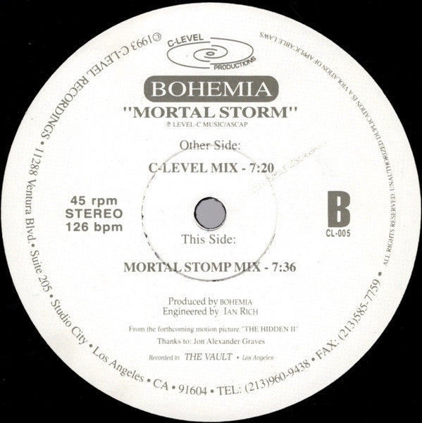Bohemia (13) : Mortal Storm (12")