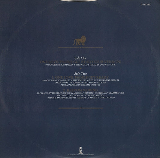 Bob Marley & The Wailers : One Love / People Get Ready (Dub Version) (12")