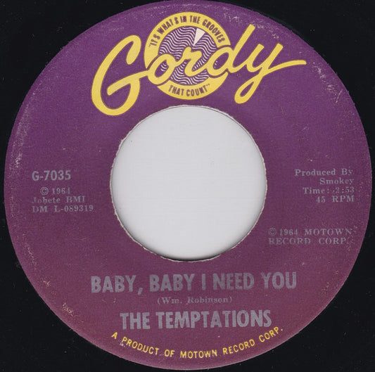 The Temptations : Girl (Why You Wanna Make Me Blue) (7", Single, ARP)