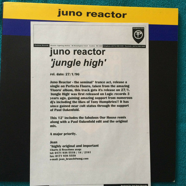 Juno Reactor : Jungle High (12", Promo)