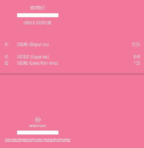 Martinez : Hidden Storyline (12", EP)