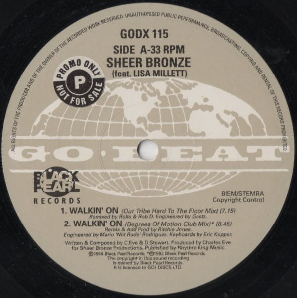 Sheer Bronze Feat. Lisa Millett : Walkin' On (12", Single)