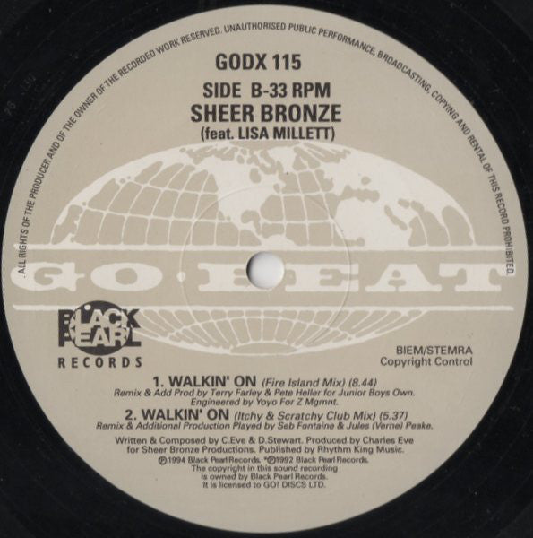 Sheer Bronze Feat. Lisa Millett : Walkin' On (12", Single)