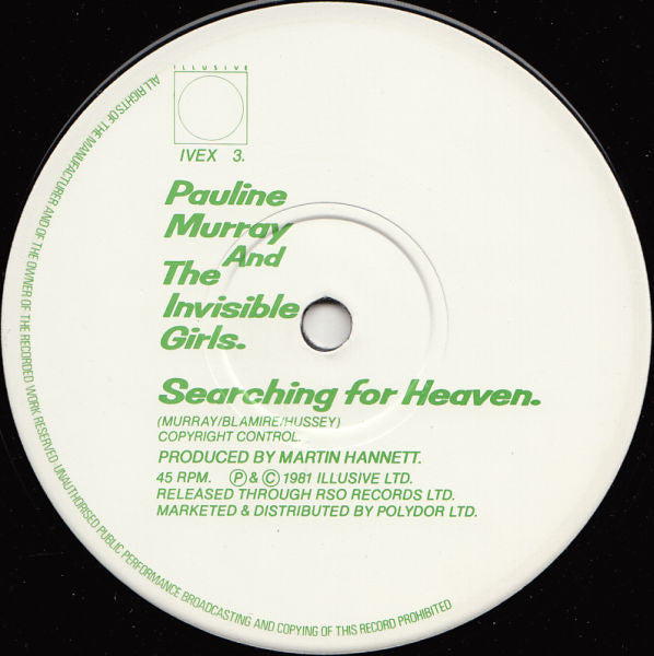 Pauline Murray And The Invisible Girls : Searching For Heaven (10")