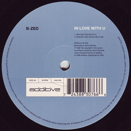 B-Zed : In Love With U (12")