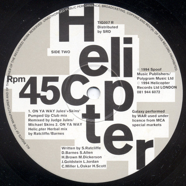 Helicopter : On Ya Way (12")