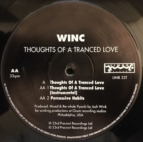 Winc* : Thoughts Of A Tranced Love (12", Promo)