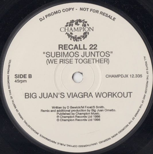 Recall 22 : Subimos Juntos (We Rise Together) (12", Promo)