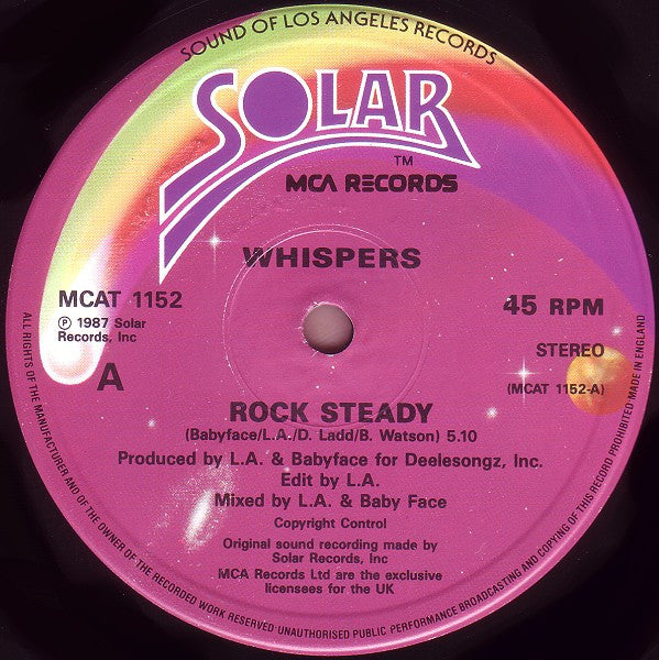 The Whispers : Rock Steady (12", Pic)