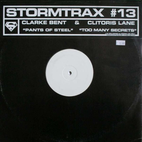 Clarke Bent & Clitoris Lane : Pants Of Steel / Too Many Secrets (12", Promo, W/Lbl)