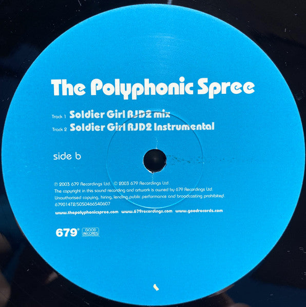 The Polyphonic Spree : Soldier Girl (12")