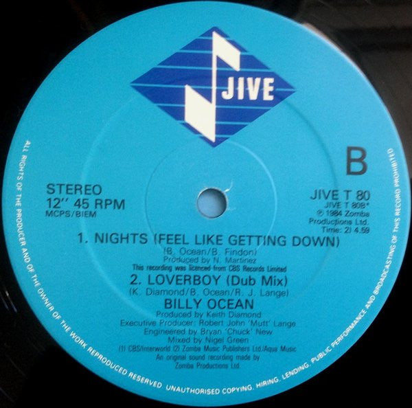 Billy Ocean : Loverboy (12", Single, Ltd)