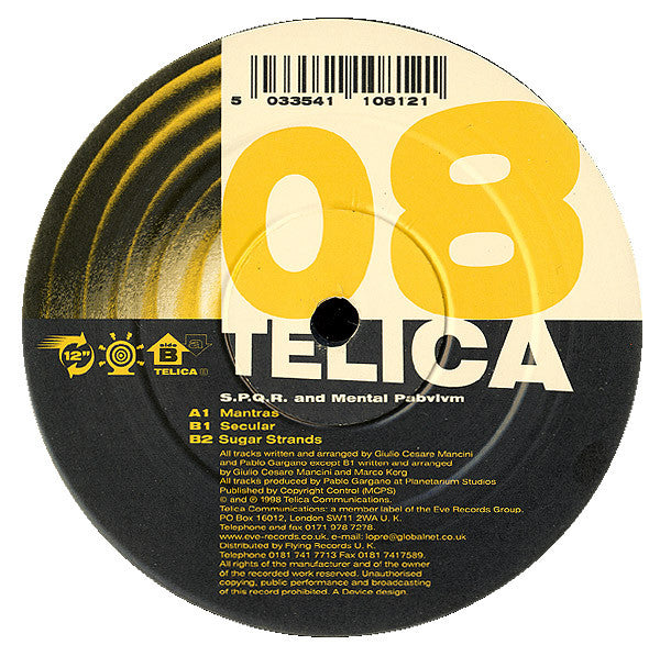 S.P.Q.R. and Mental Pabvlvm : Mantras / Secular / Sugar Strands (12")