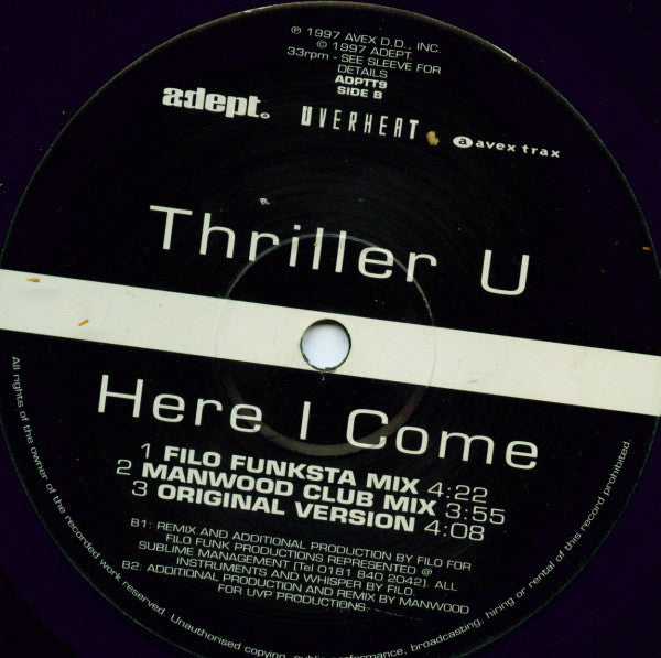 Thriller U : Here I Come (12")