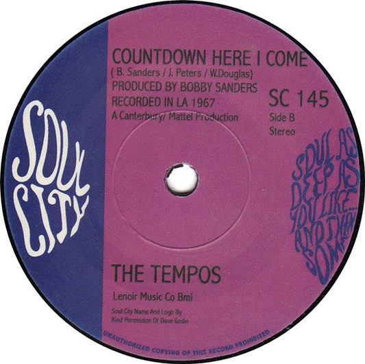 The Tempos (2) : A Little Togetherness / Countdown Here I Come (7", Single)