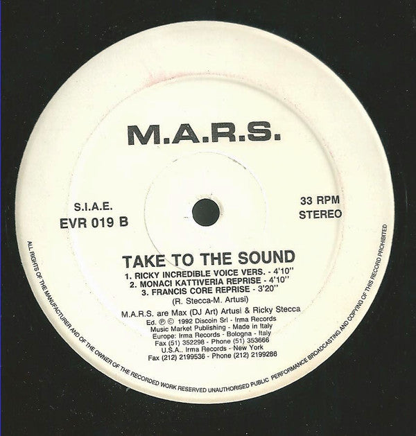 M.A.R.S. (2) : Take To The Sound (12")