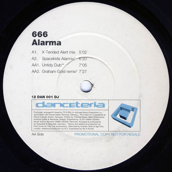 666 : Alarma (12", Promo)