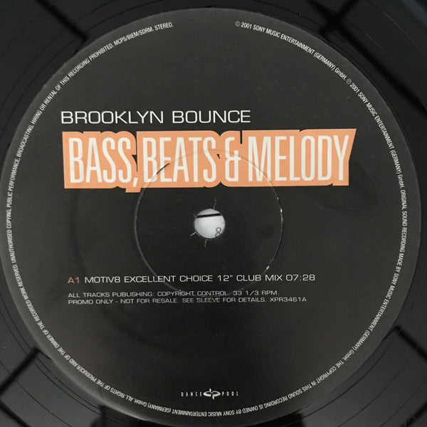 Brooklyn Bounce : Bass, Beats & Melody (12", Promo)