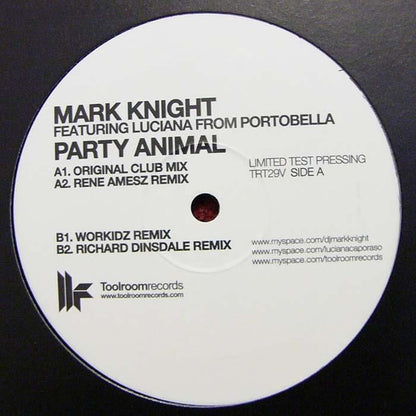 Mark Knight Featuring Luciana From Portobella* : Party Animal (12", Ltd, TP)