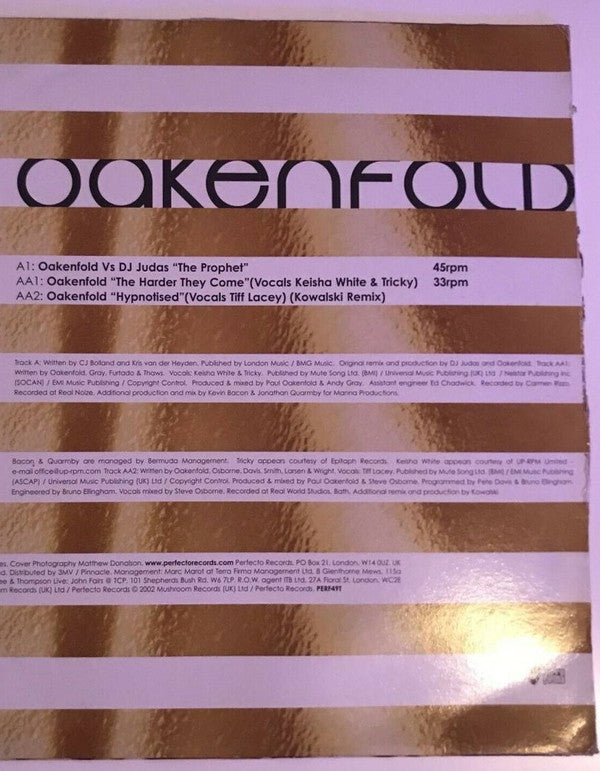 Paul Oakenfold : The Harder They Come (12")