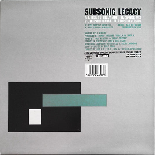 Subsonic Legacy : Ode To Billy Joe (12")